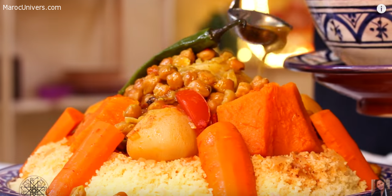 Recette de Couscous marocain aux légumes