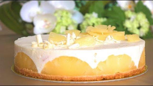cheesecake ananas وصفة صيفية سهلة تشيز كايك بدون فرن و بمذاق خيالي راائع