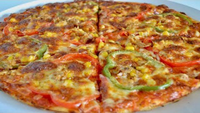 Recette de pizza au thon/بيتزا بأسهل طريقة في العالم عجينة سحرية هشة ومقرمشة