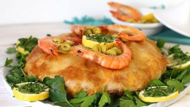 pastilla au poisson et fruits de mer / seafood bastila / بسطيلة السمك و فواكه البحر