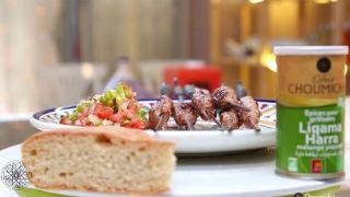 Kofta kebabs and Moroccan salad
