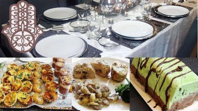 Menu de fête chic et économique: Déco, entrées, plat et dessert/ 13€ par pers
